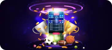 Mobile image with Casino Icons