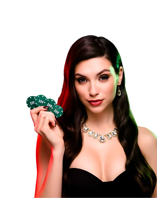 Casino Token in girl hand Picture